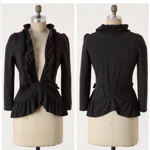 Cartonnier anthropologie soft ruffle jacket size small